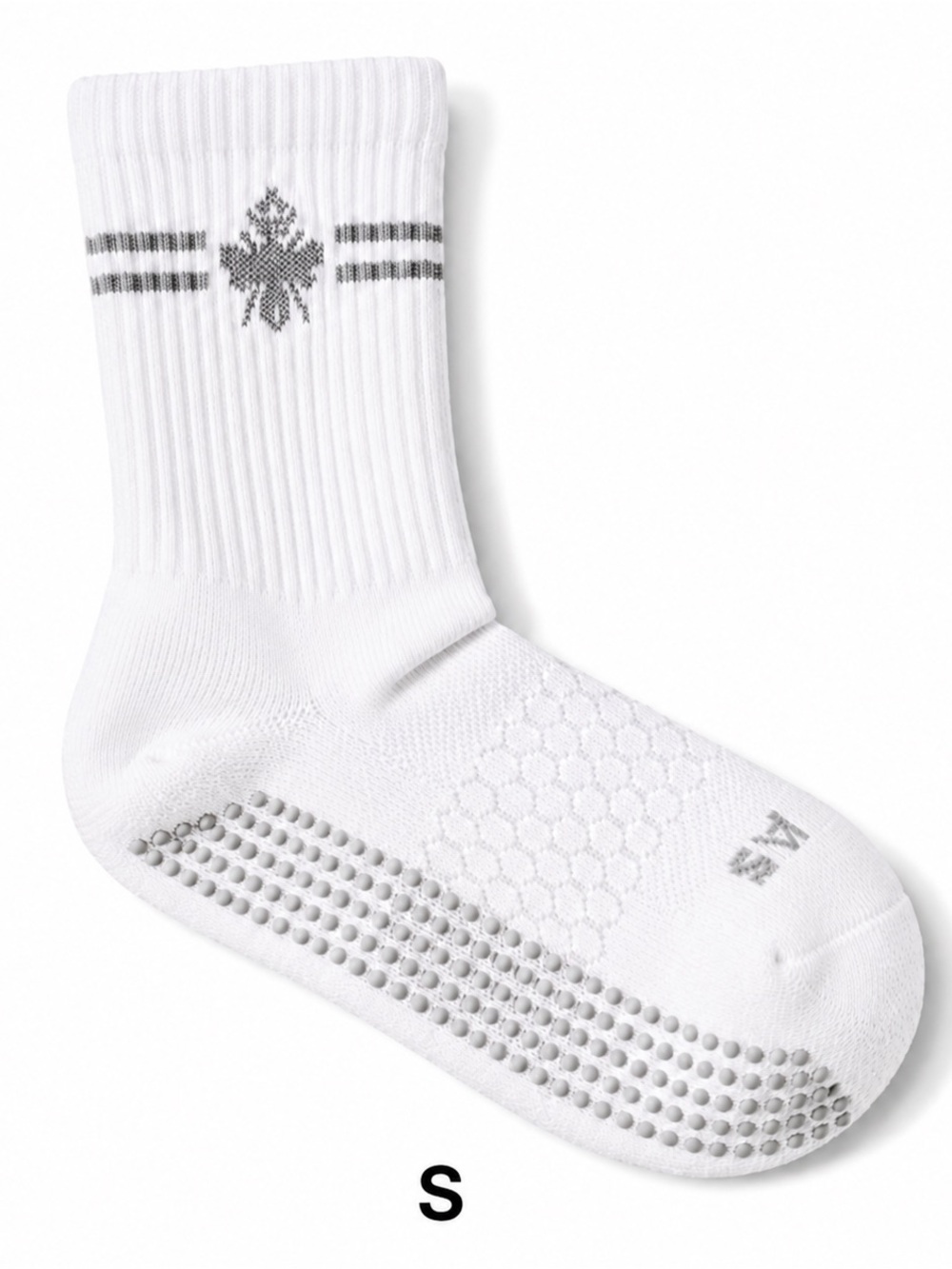 Bombas Gripper Half Calf Socks White S Pilates